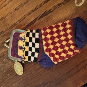 Mackenzie-childs sock coin purse.